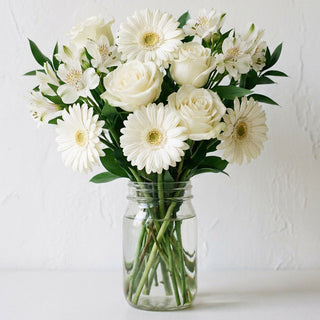 Classic Whites in Mason Jar