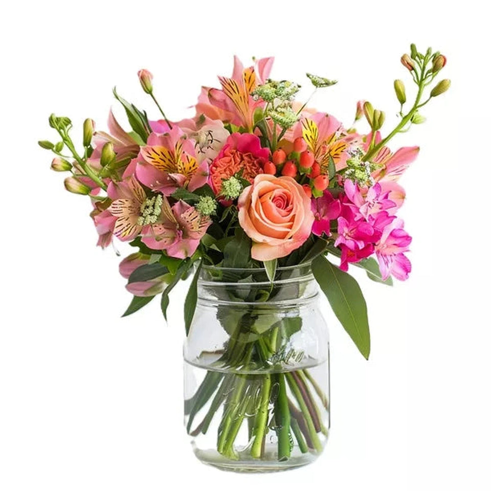 Breathtaking Blooms in Mason Jar