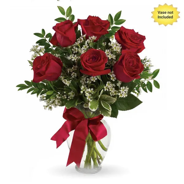 Half Dozen Sweetheart Roses