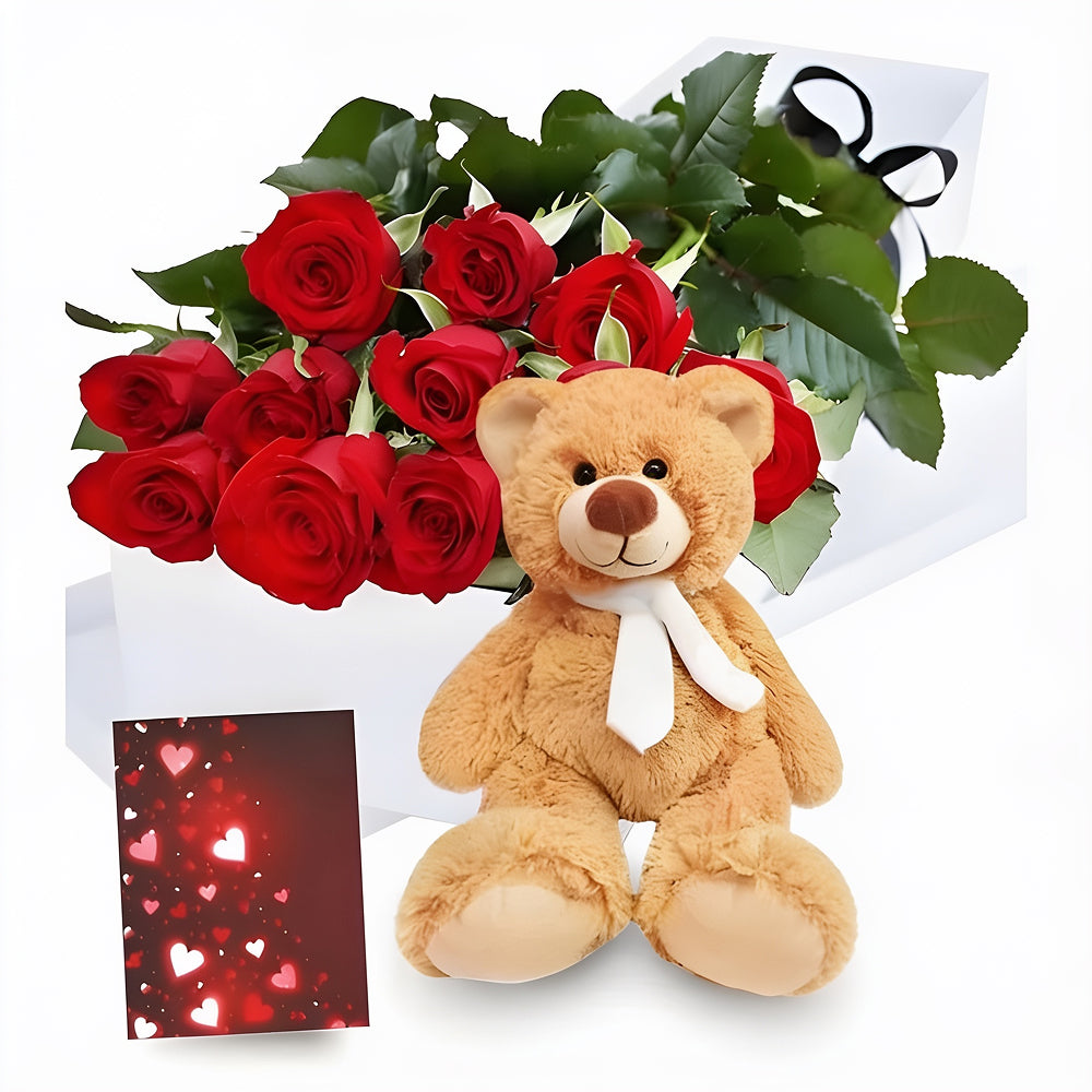 Dozen Gift Boxed Rose Combo