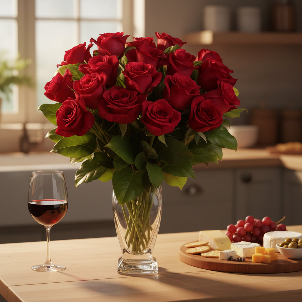 Eightin Roses Eighteen Red Long Stem Roses | Bloomex NZ