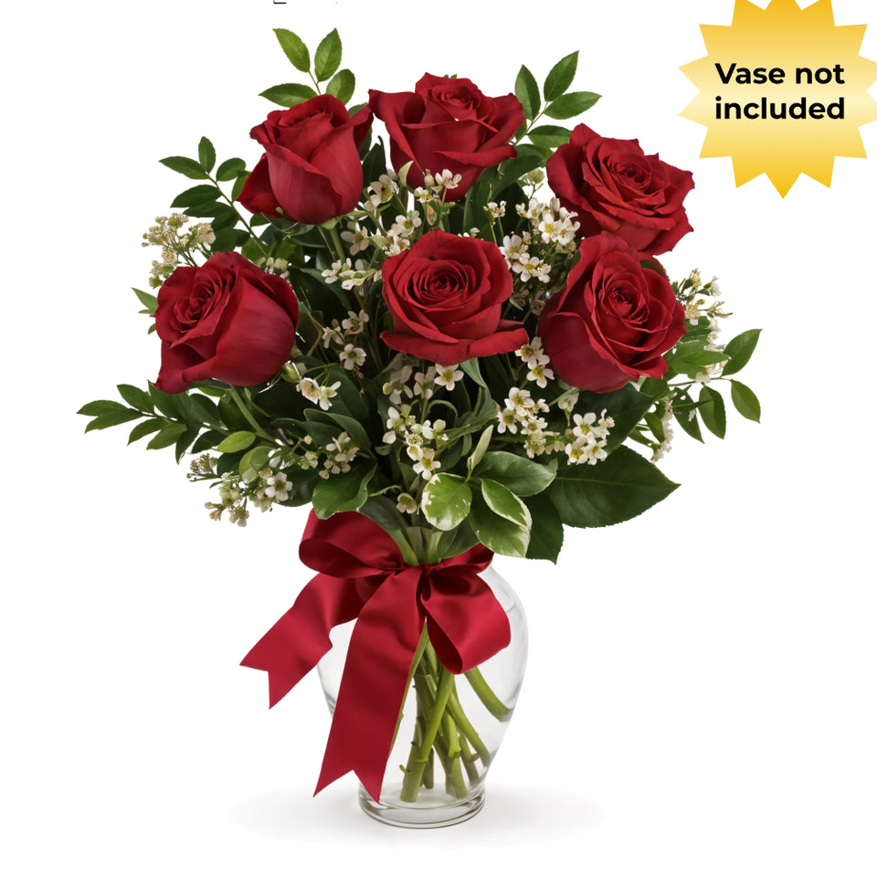Half Dozen Sweetheart Roses