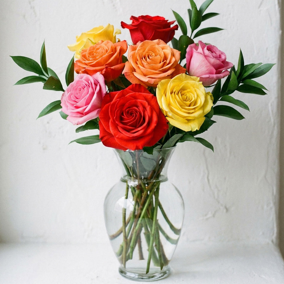 Half Dozen Assorted Long Stem Roses