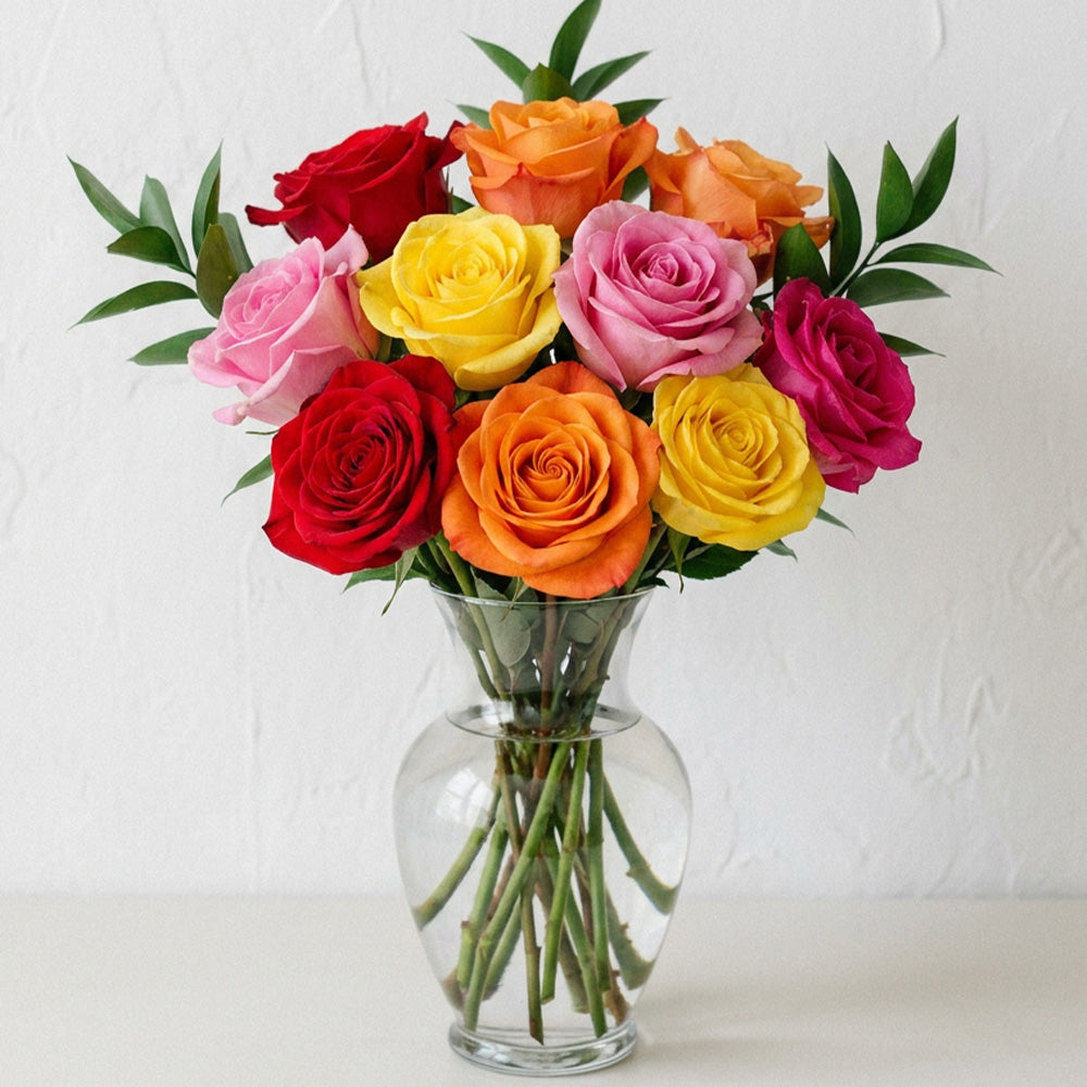 Half Dozen Assorted Long Stem Roses