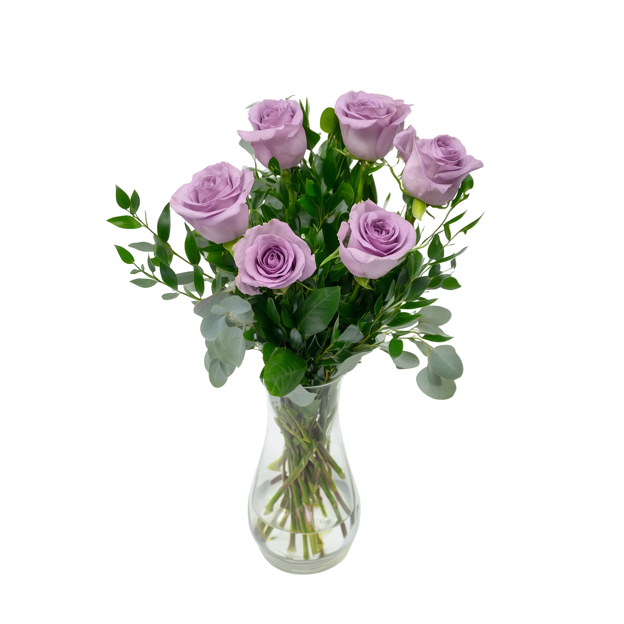 Half Dozen Lavender Roses