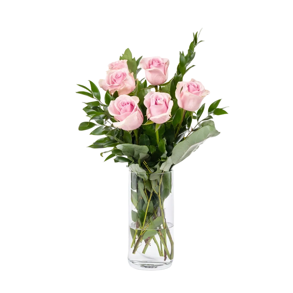 Half Dozen Pink Roses