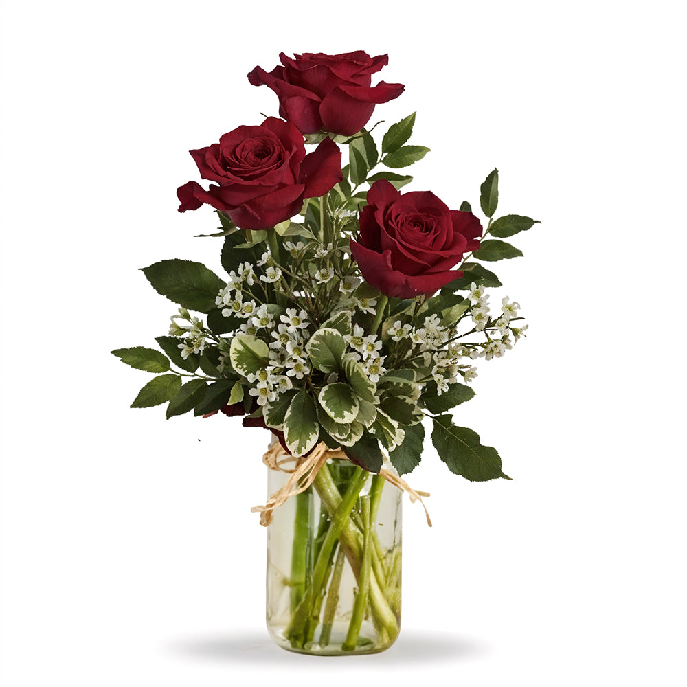 Radiant Roses in a Mason Jar
