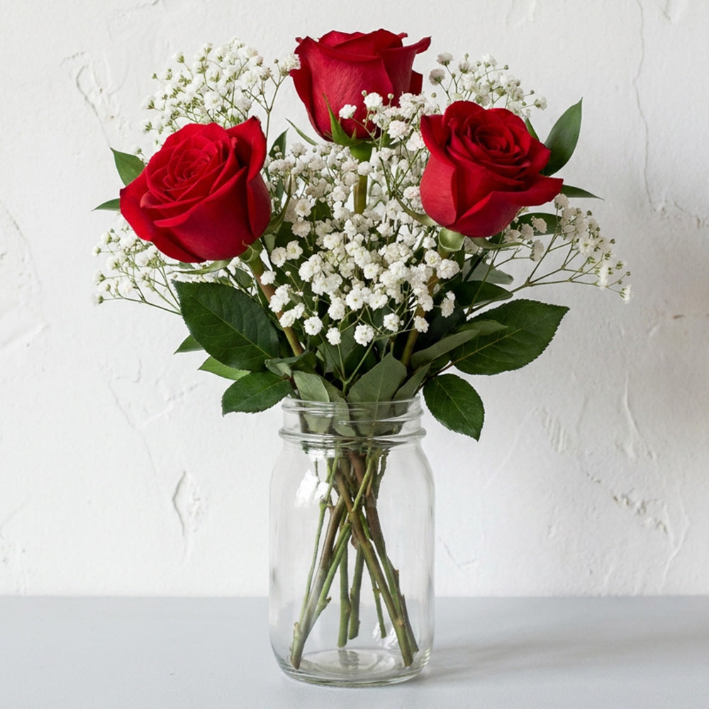 Radiant Roses in a Mason Jar