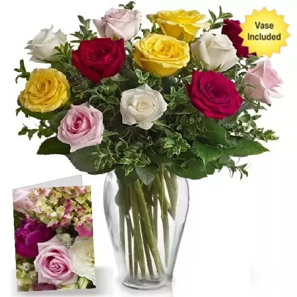 mixed roses
