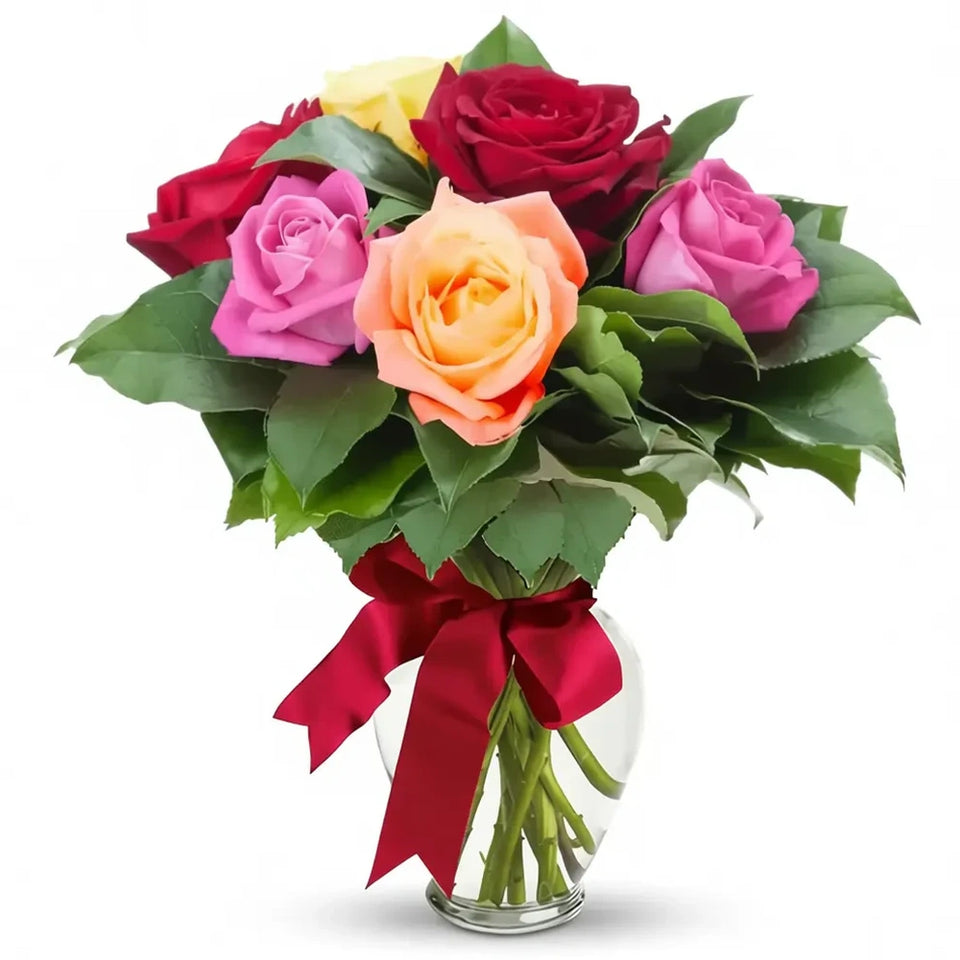 Half Dozen Assorted Long Stem Roses