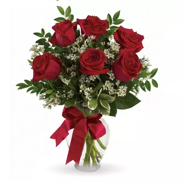 Half Dozen red roses