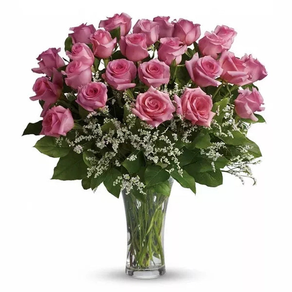 Two Dozen Long Stem Pink Roses